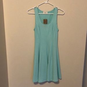 Francesca’s teal blue dress